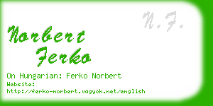 norbert ferko business card